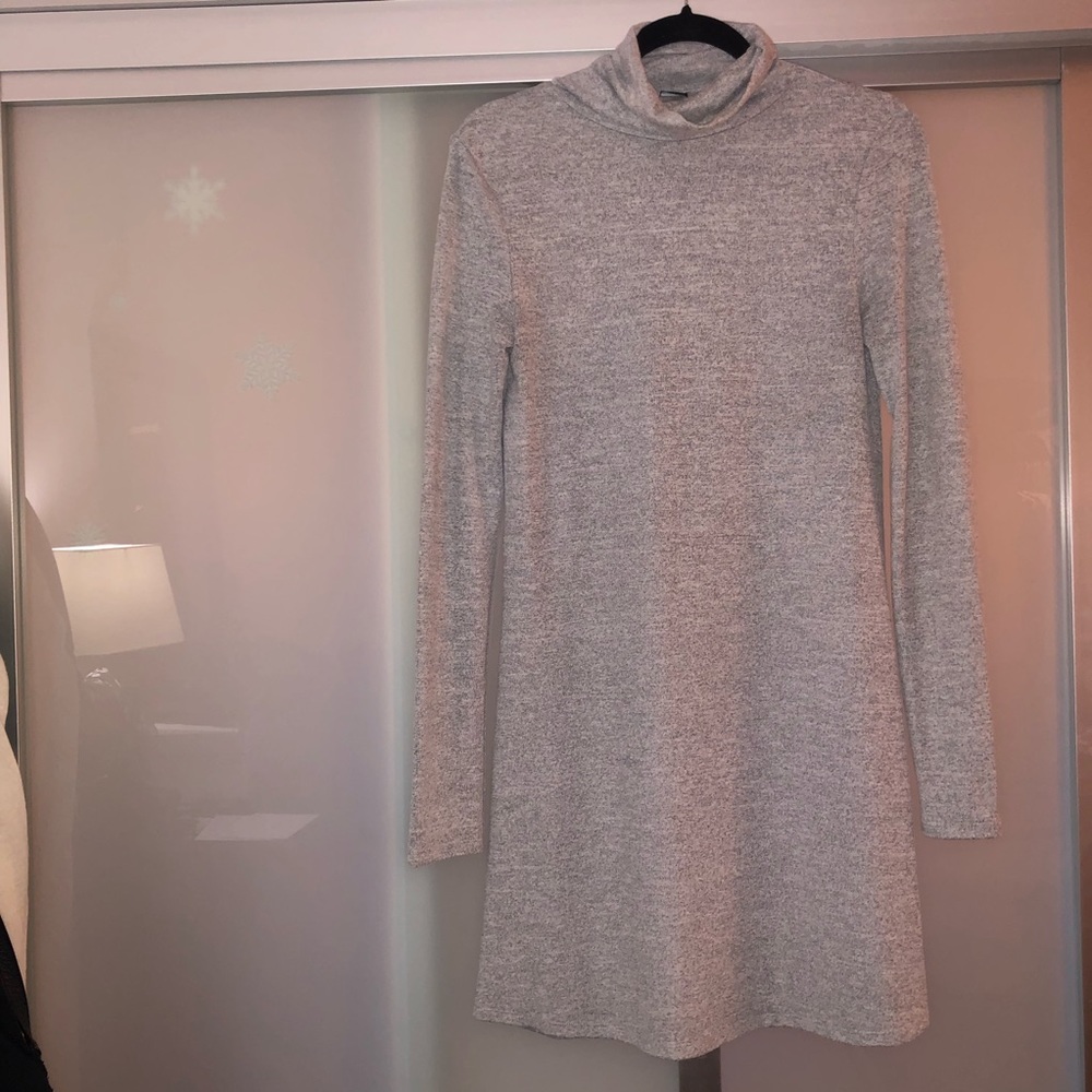 Grey sweater dress